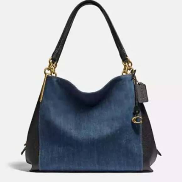 Coach Handbags - Excellent Denim / Leather Coach Satchel w/ 3 Divided Sections $425 Well Made!